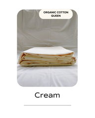 Cream Bed Sheet (Queen)