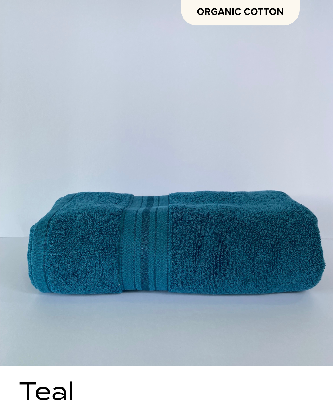 Teal Bath Towel (55" L X 27" W)