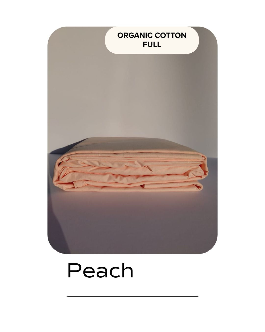 Peach Bed Sheet (Full)